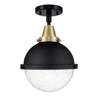 Caden Semi-Flush Mount Glass Steel 9 Inch