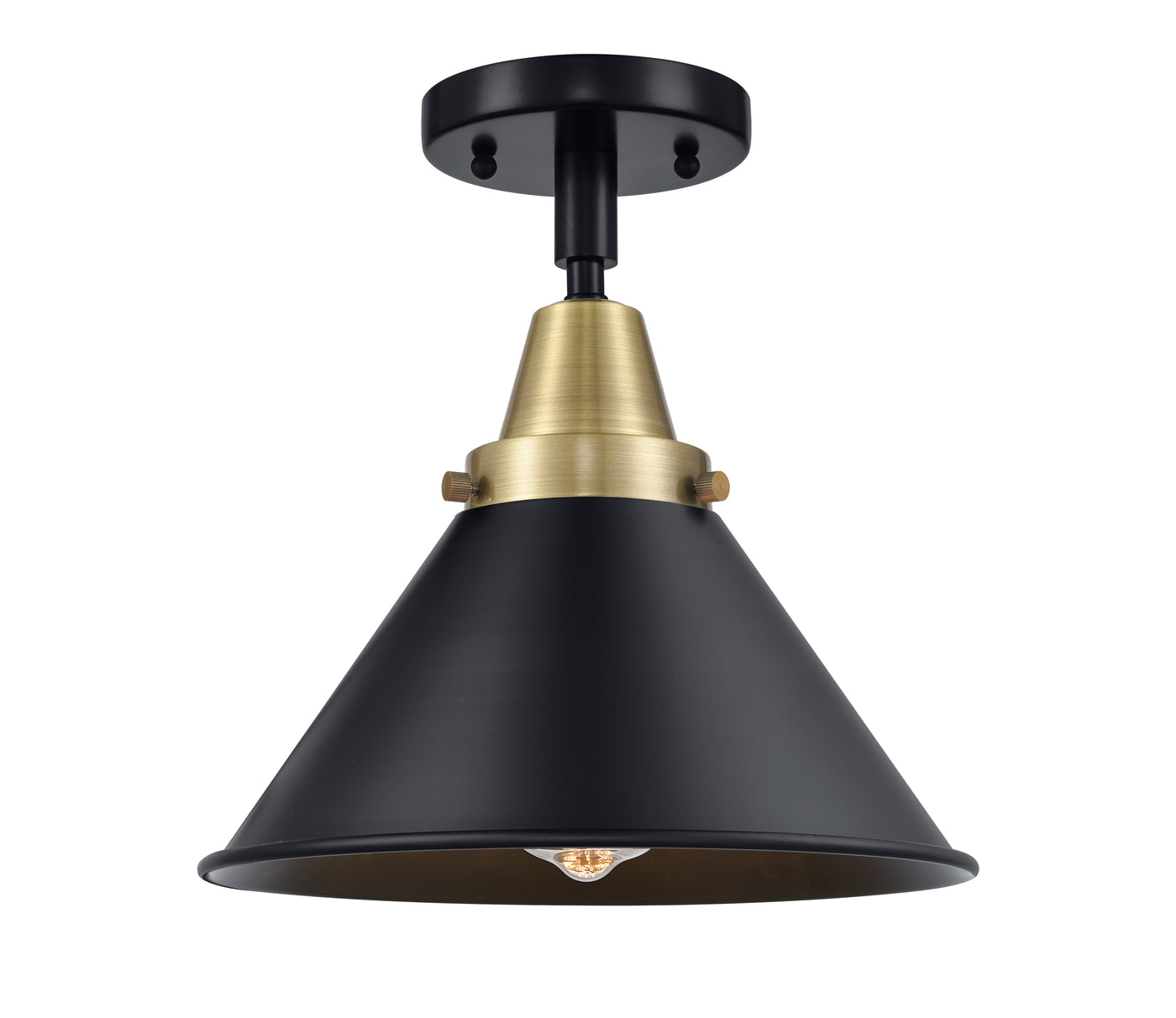 Caden Semi-Flush Mount Brushed Satin Glass