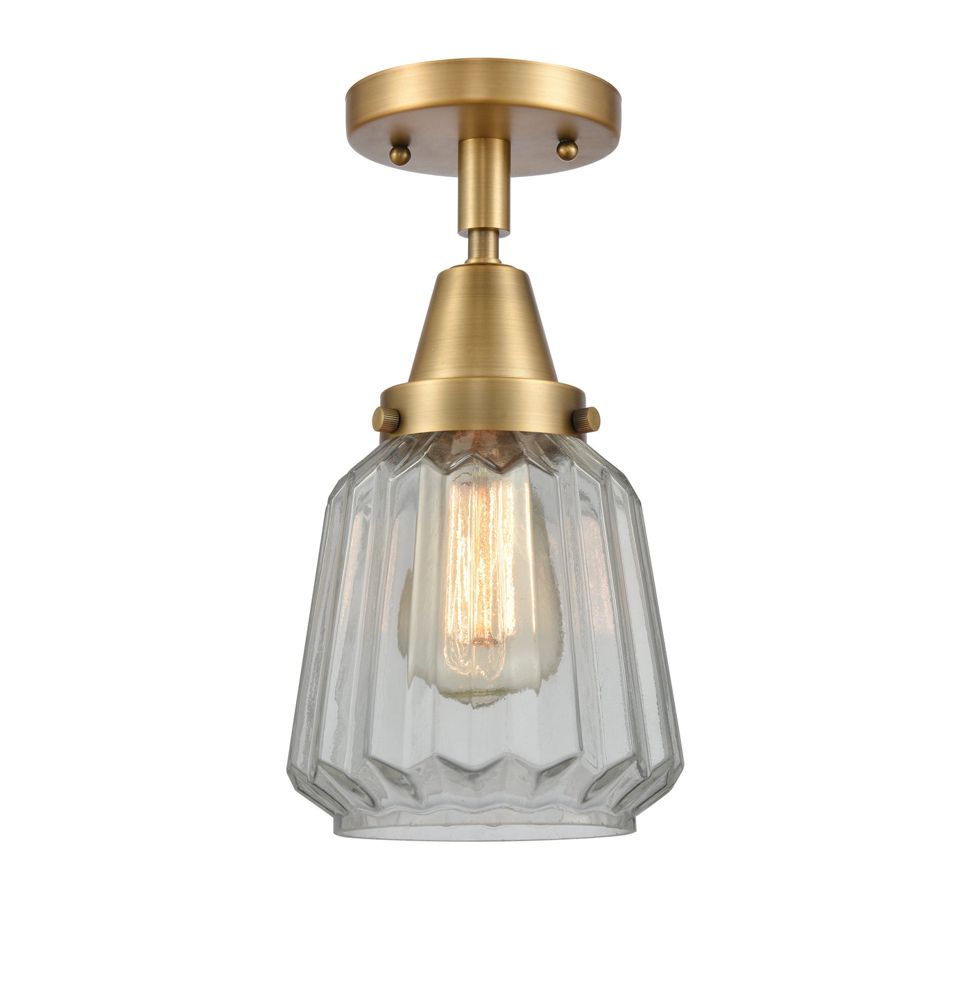 Caden Semi-Flush Mount Brushed Satin Nickel