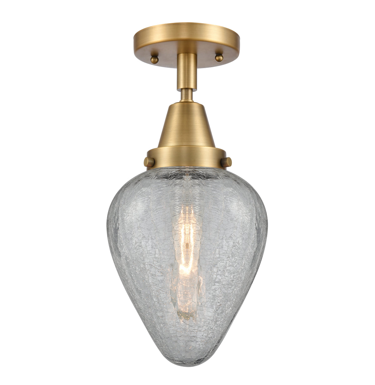 Geneseo 7-Inch 1-Light Semi-Flush Mount with LED Bulb 12-Inch High