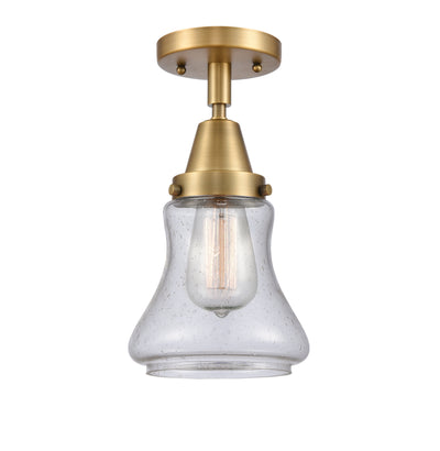 Caden Semi-Flush Mount Seedy Glass Nickel