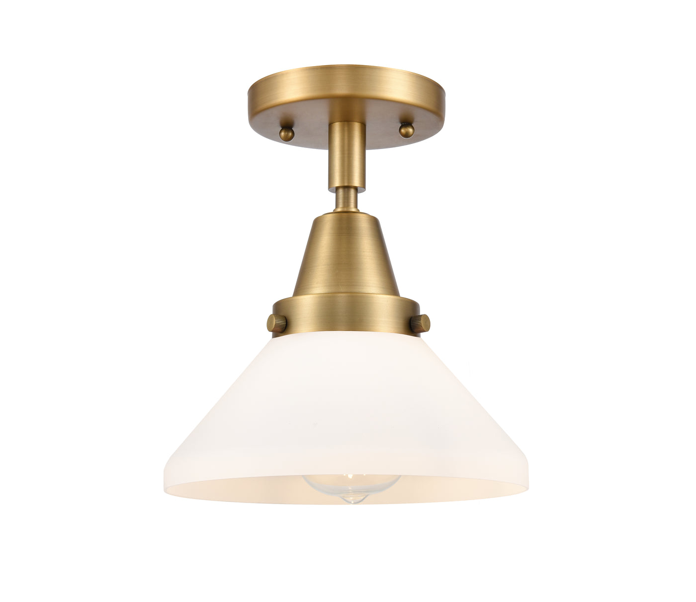 Caden Semi-Flush Mount Brushed Nickel Glass