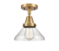 Caden Semi-Flush Mount Brushed Nickel Glass