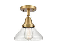 Caden Semi-Flush Mount Brushed Nickel Glass