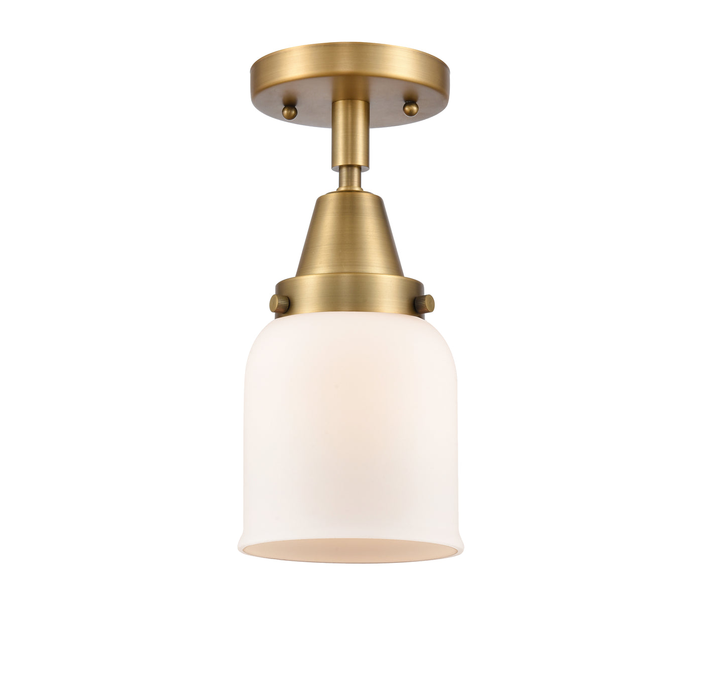 Caden Semi-Flush Mount Glass Steel Nickel