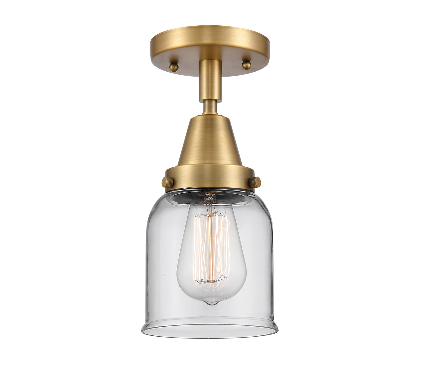 Caden Semi-Flush Mount Satin Nickel 12"