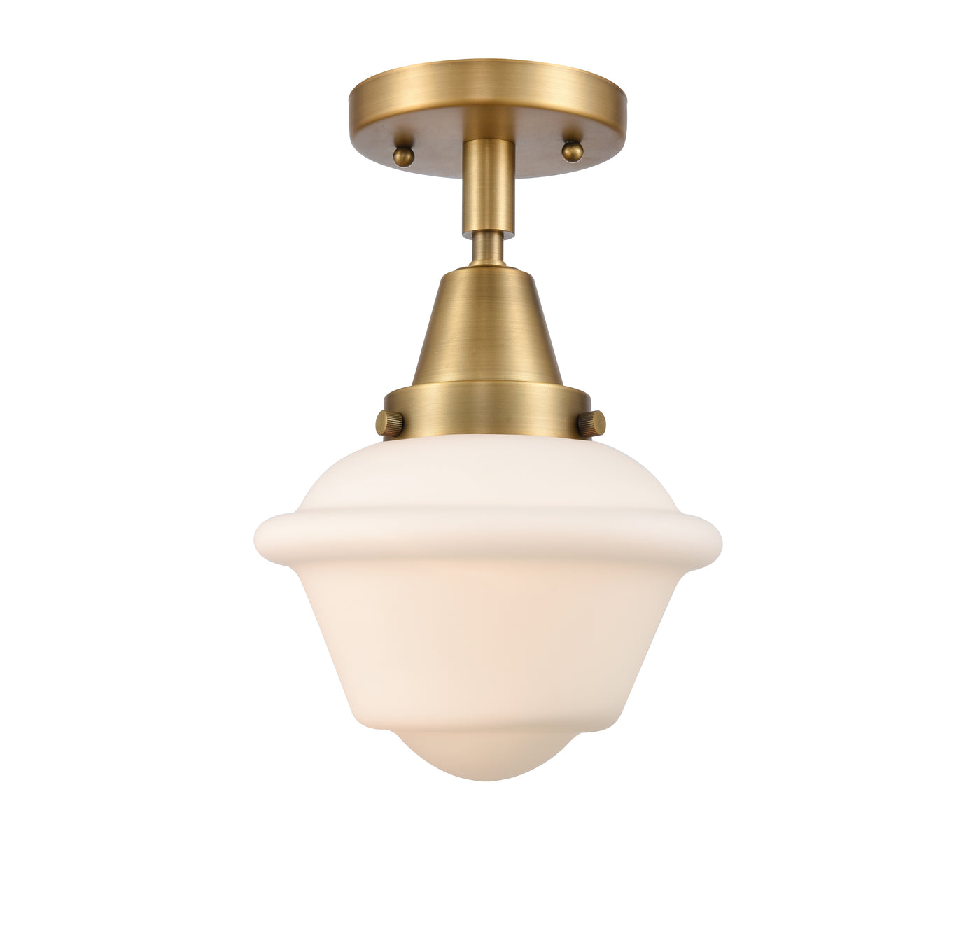 Caden Semi-Flush Mount Brushed Nickel Glass