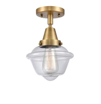 Caden Semi-Flush Mount Brushed Nickel Glass