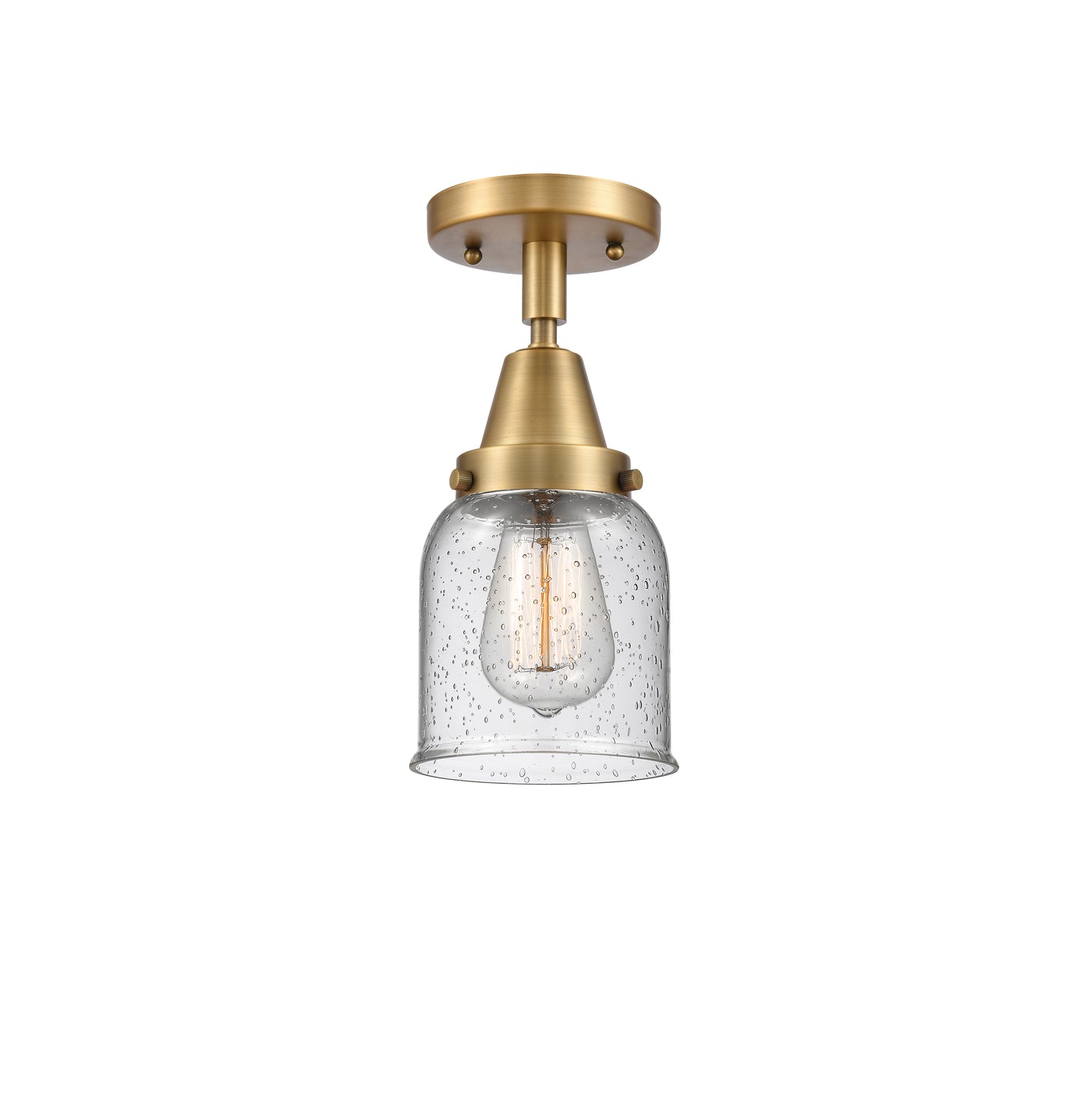 Caden Semi-Flush Mount Satin Nickel 12"