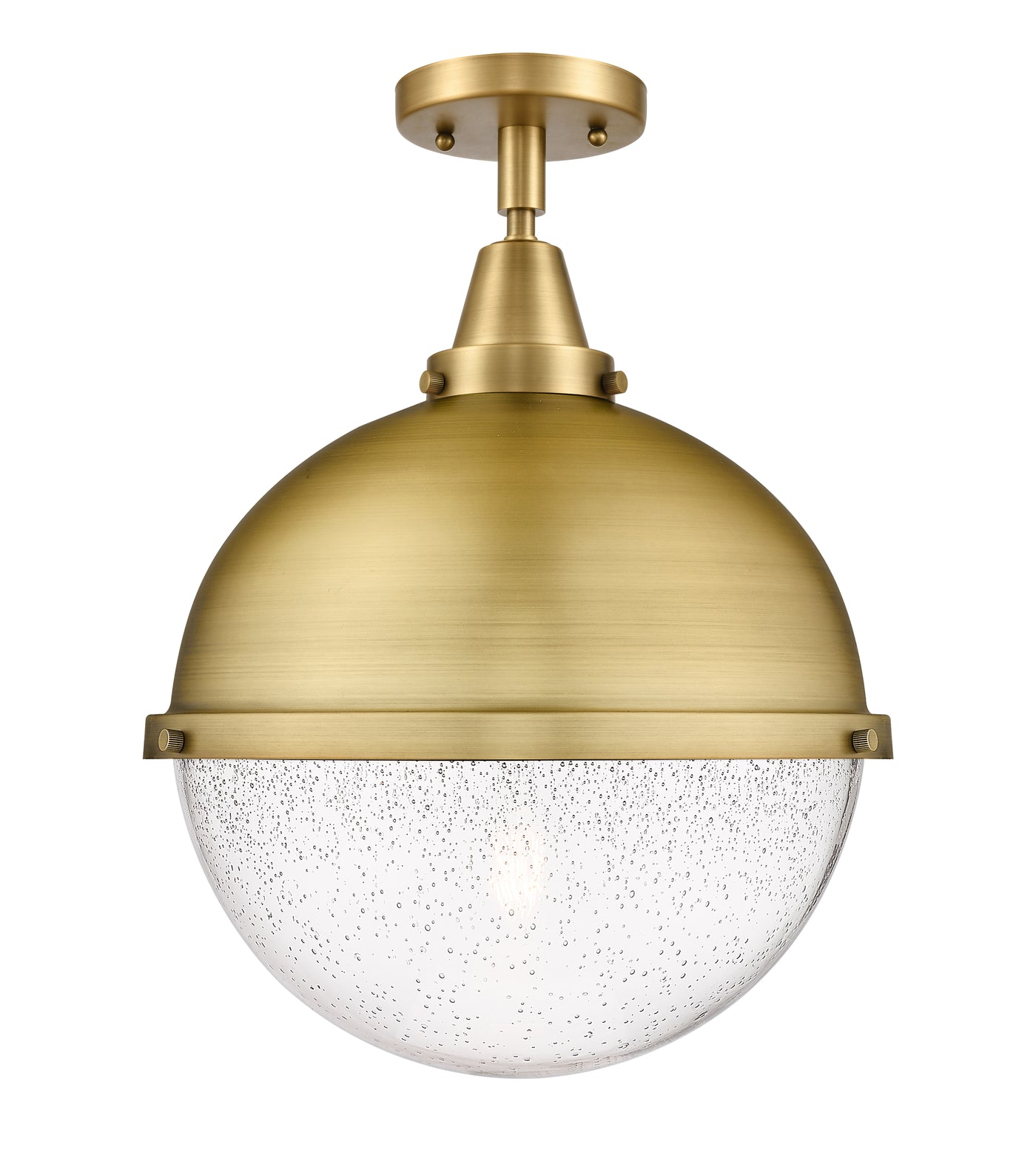Caden Semi-Flush Mount Brushed Nickel Glass