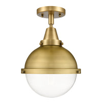 Caden Semi-Flush Mount Glass Steel 9 Inch