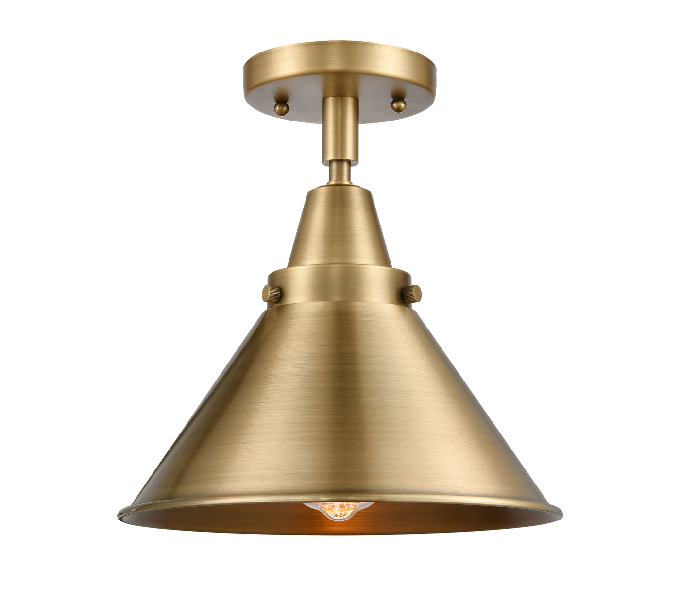 Caden Semi-Flush Mount Brushed Satin Glass