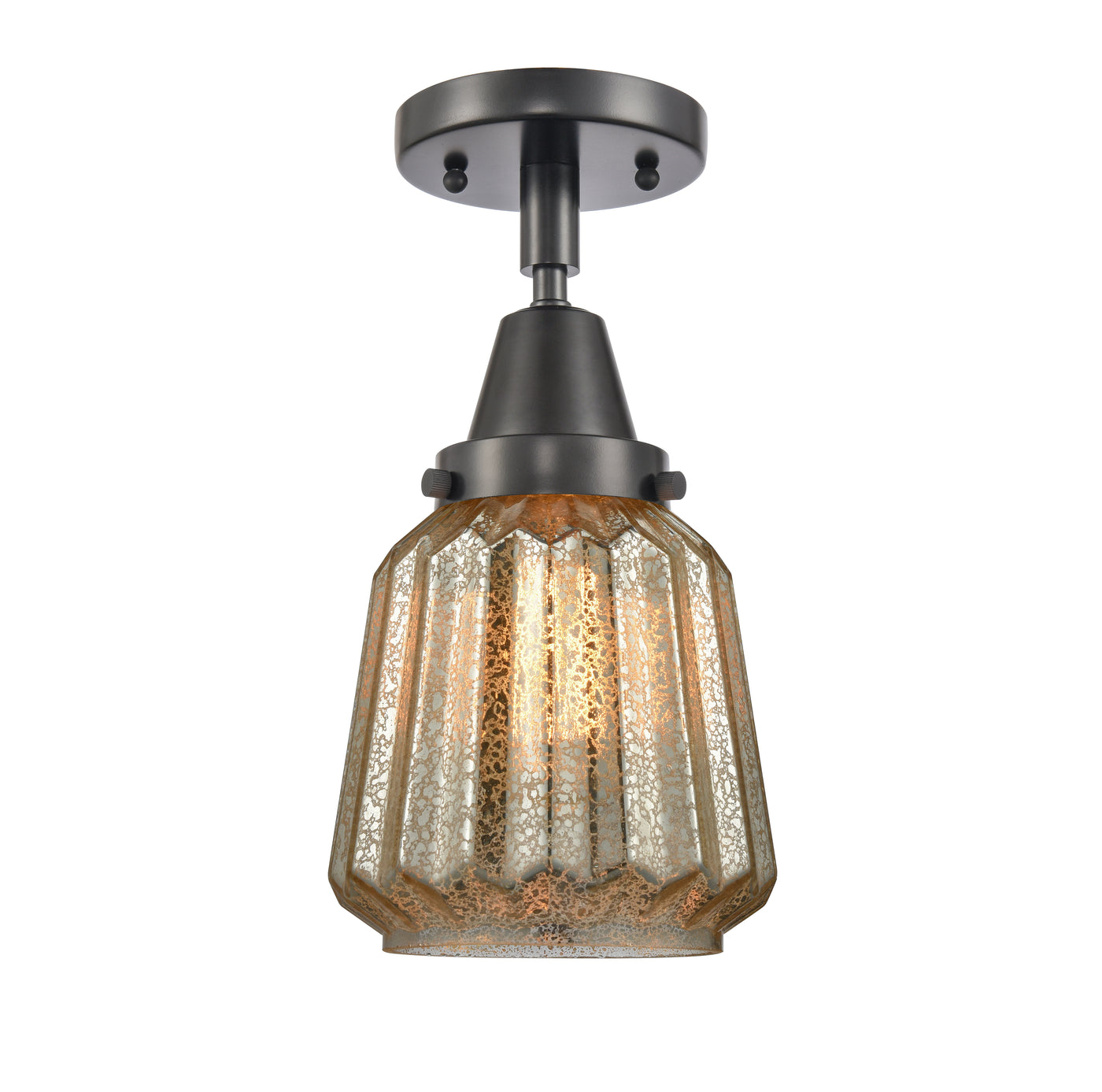 Caden Semi-Flush Mount Brushed Satin Nickel