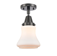 Caden Semi-Flush Mount Seedy Glass Nickel