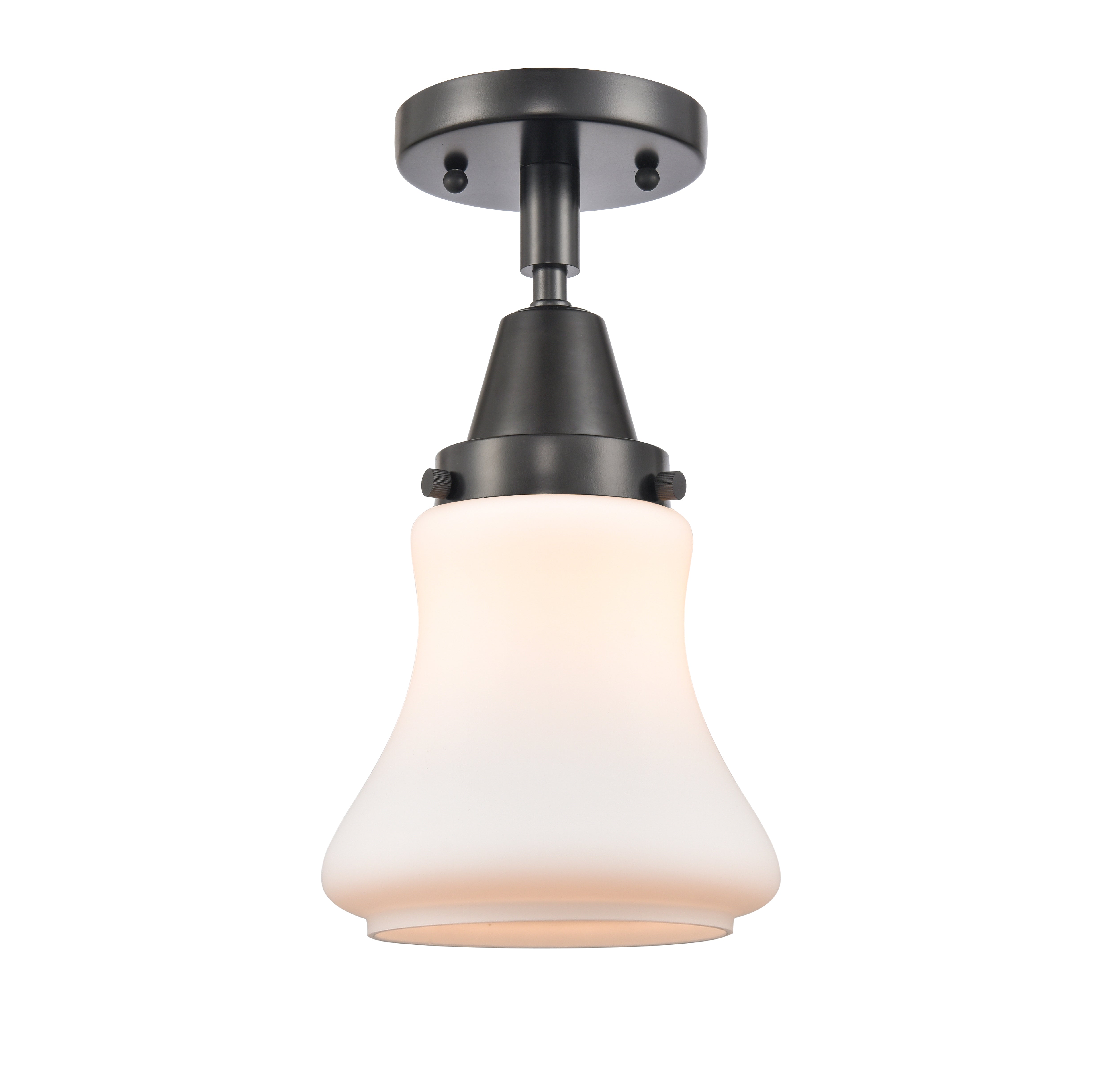 Caden Semi-Flush Mount Seedy Glass Nickel