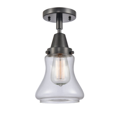 Caden Semi-Flush Mount Seedy Glass Nickel
