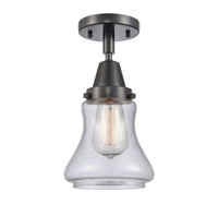 Caden Semi-Flush Mount Seedy Glass Nickel