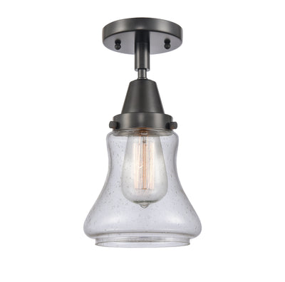Caden Semi-Flush Mount Seedy Glass Nickel