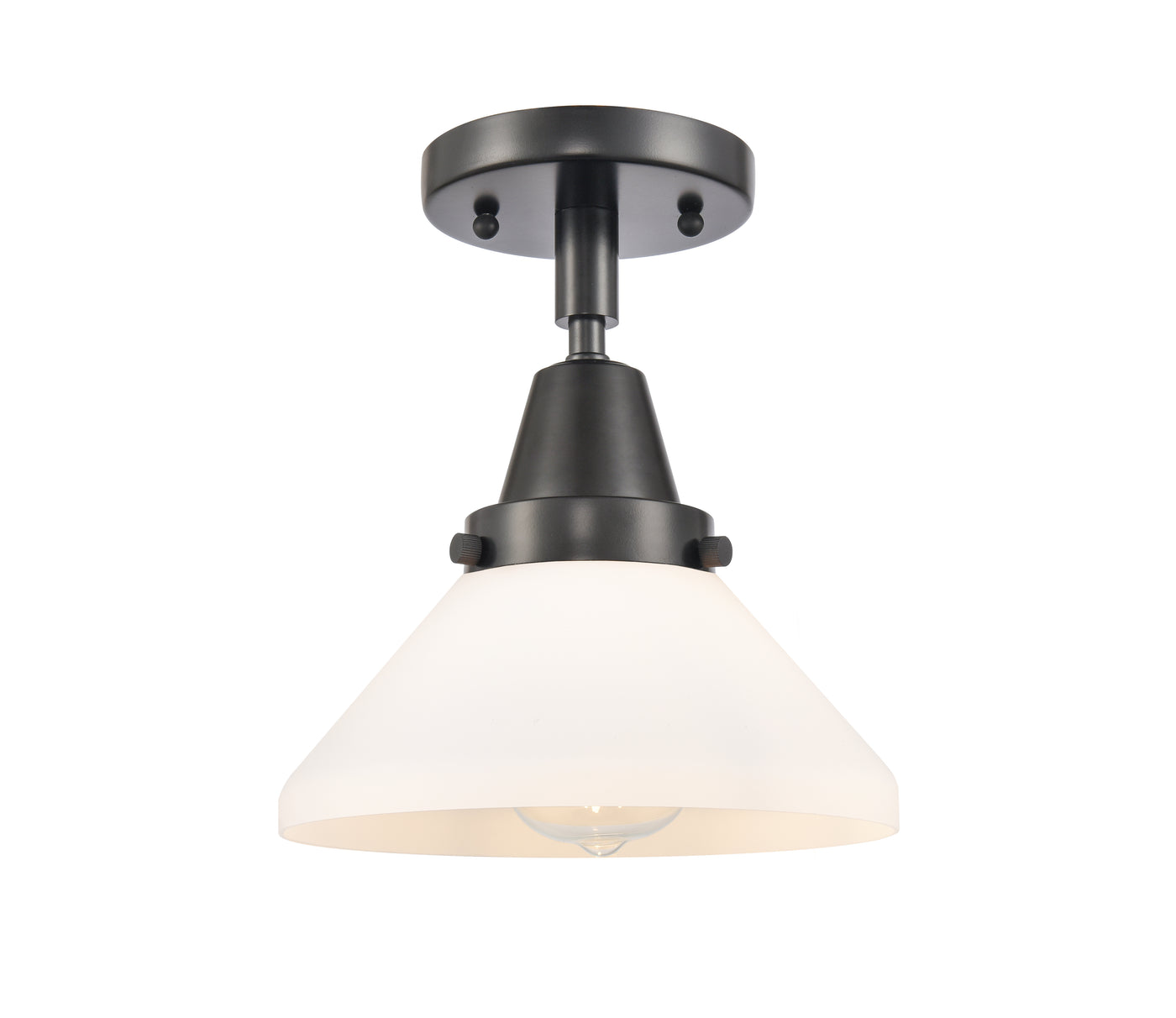 Caden Semi-Flush Mount Brushed Nickel Glass