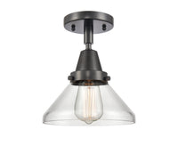 Caden Semi-Flush Mount Brushed Nickel Glass