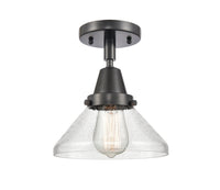 Caden Semi-Flush Mount Brushed Nickel Glass
