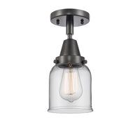 Caden Semi-Flush Mount Glass Steel Nickel