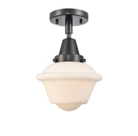 Caden Semi-Flush Mount Brushed Nickel Glass