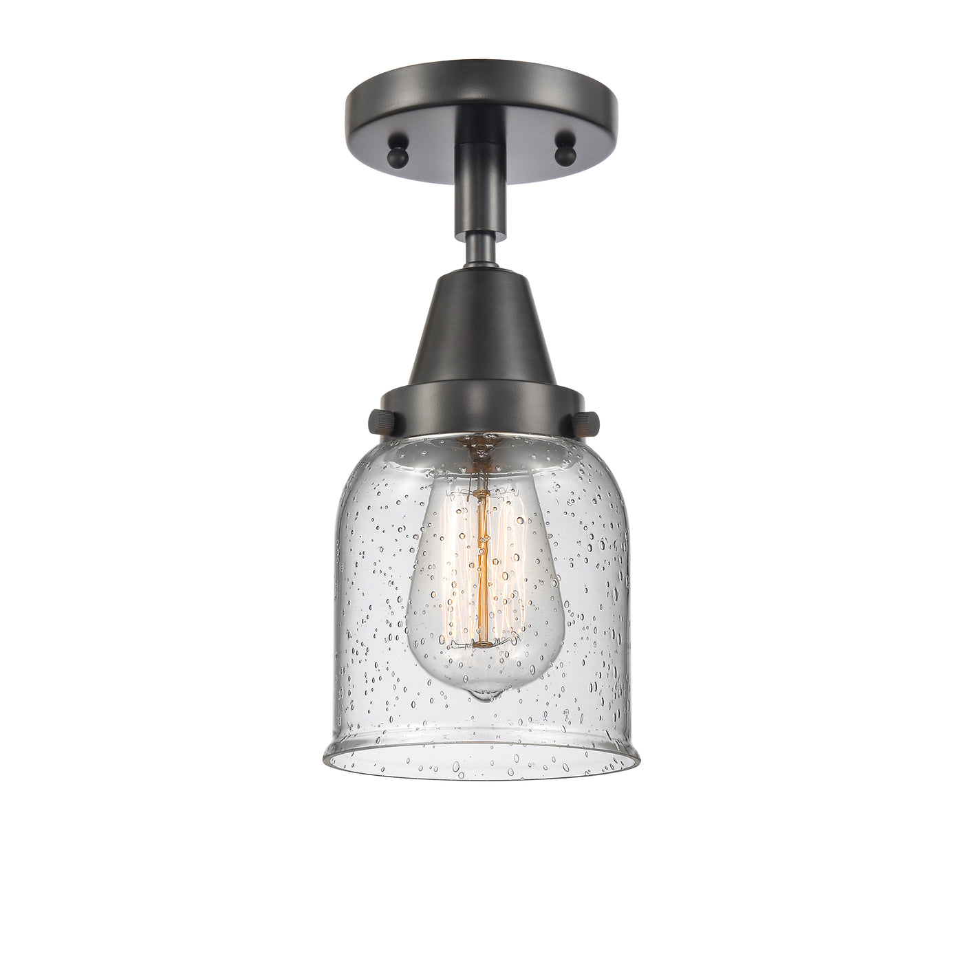 Caden Semi-Flush Mount Satin Nickel 12"