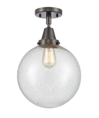 Caden Semi-Flush Mount Brushed Nickel Glass