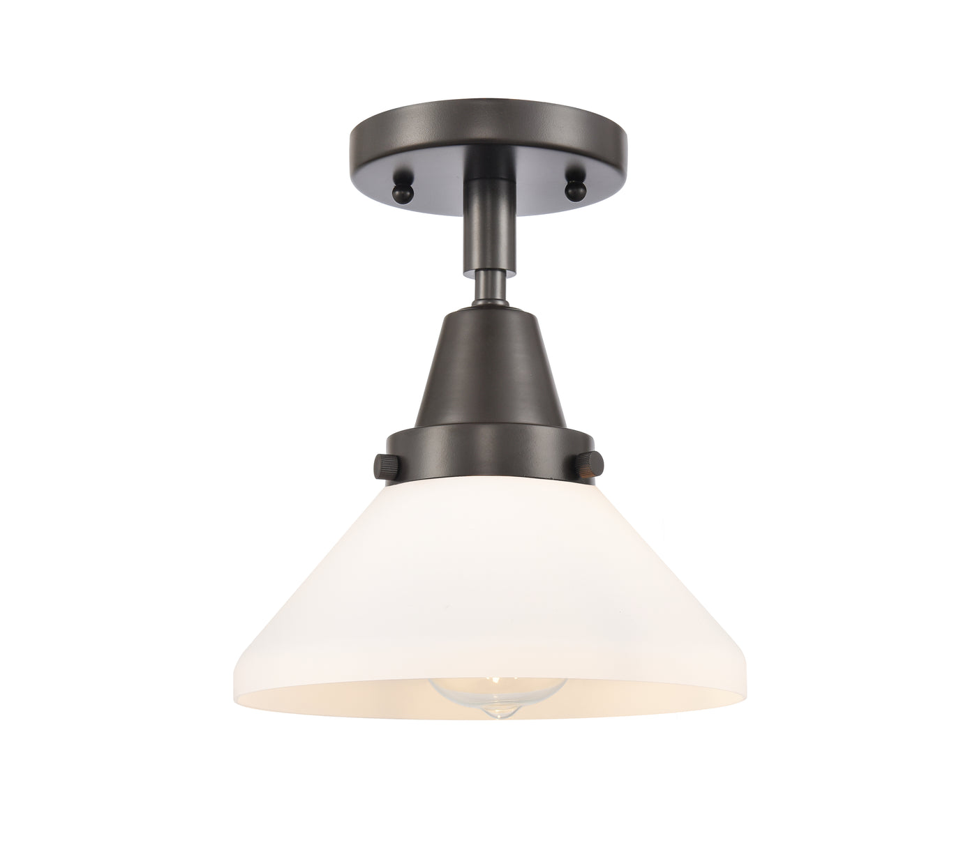 Caden Semi-Flush Mount Brushed Nickel Glass