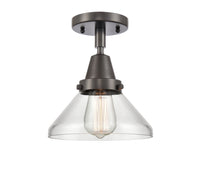 Caden Semi-Flush Mount Brushed Nickel Glass