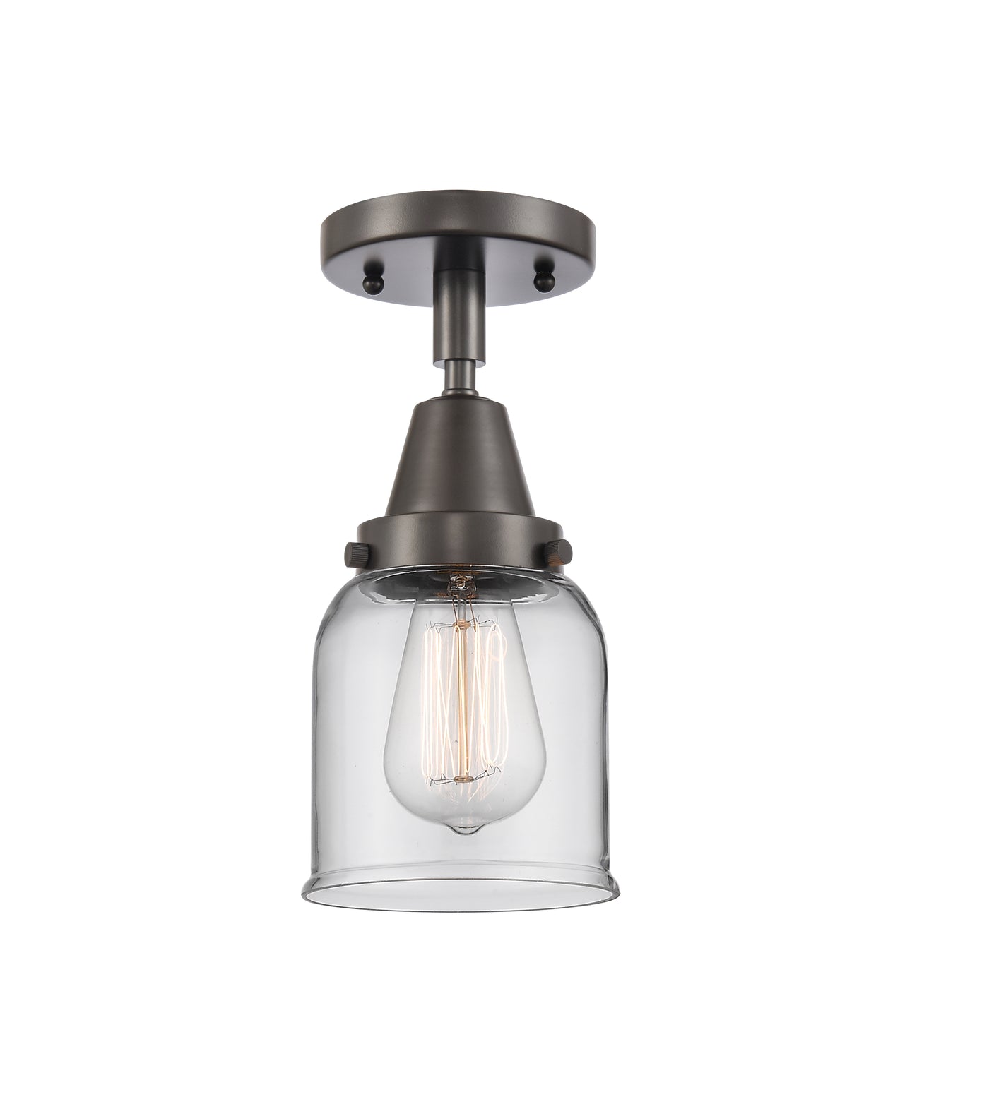 Caden Semi-Flush Mount Satin Nickel 12"