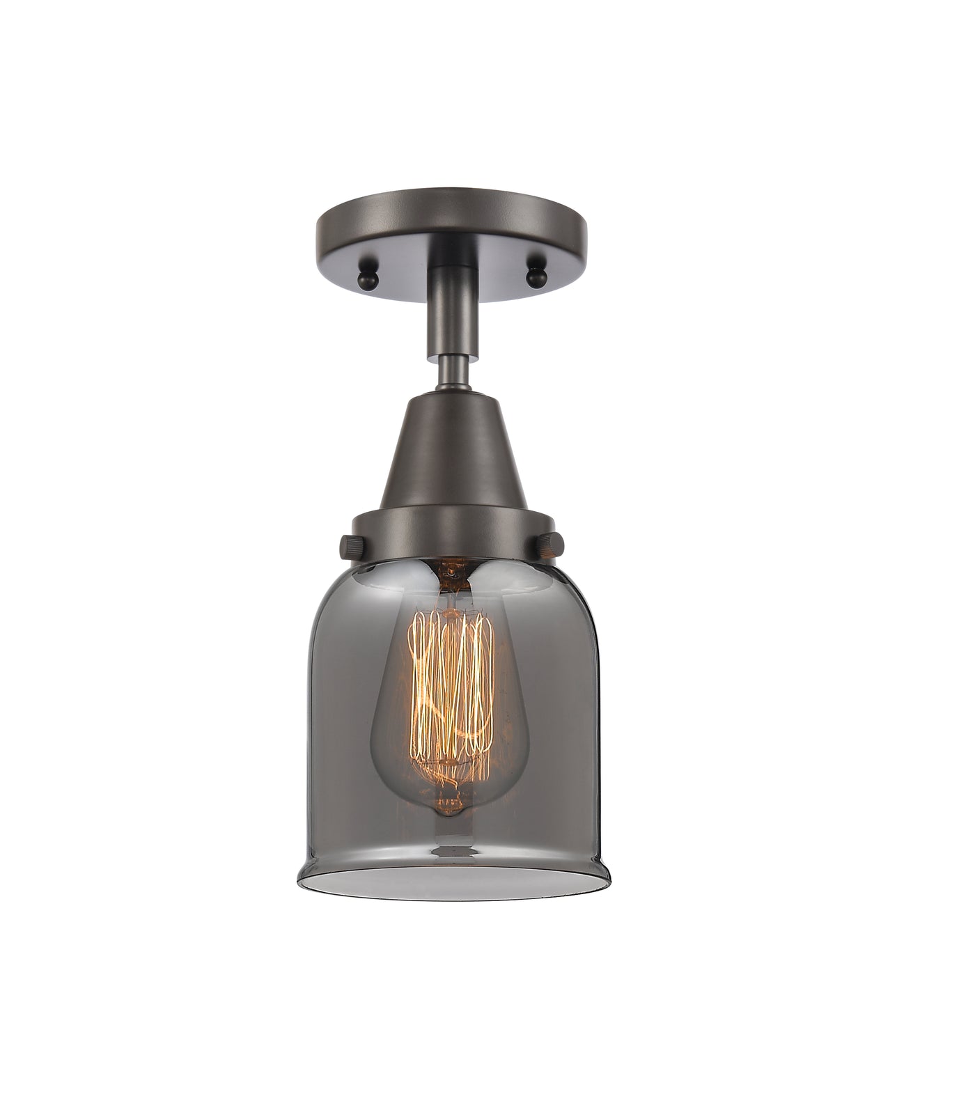 Caden Semi-Flush Mount Satin Nickel 12"