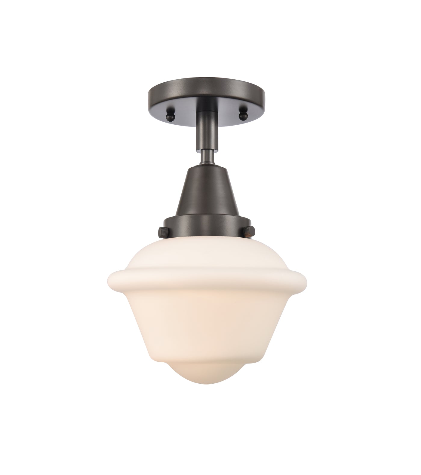 Caden Semi-Flush Mount Brushed Nickel Glass