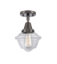 Caden Semi-Flush Mount Brushed Nickel Glass