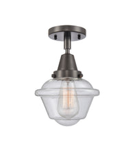 Caden Semi-Flush Mount Brushed Nickel Glass