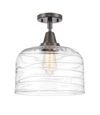 Caden Semi-Flush Mount Brushed Nickel Glass