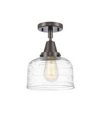Caden Semi-Flush Mount Satin Nickel Glass