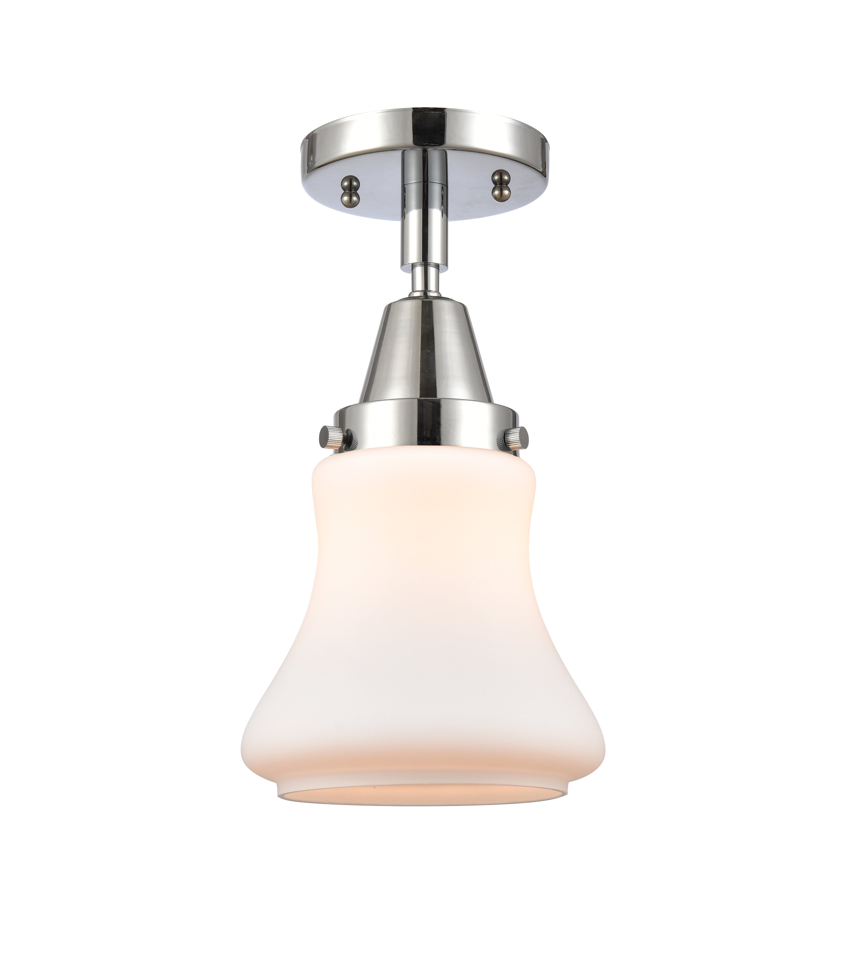 Caden Semi-Flush Mount Seedy Glass Nickel