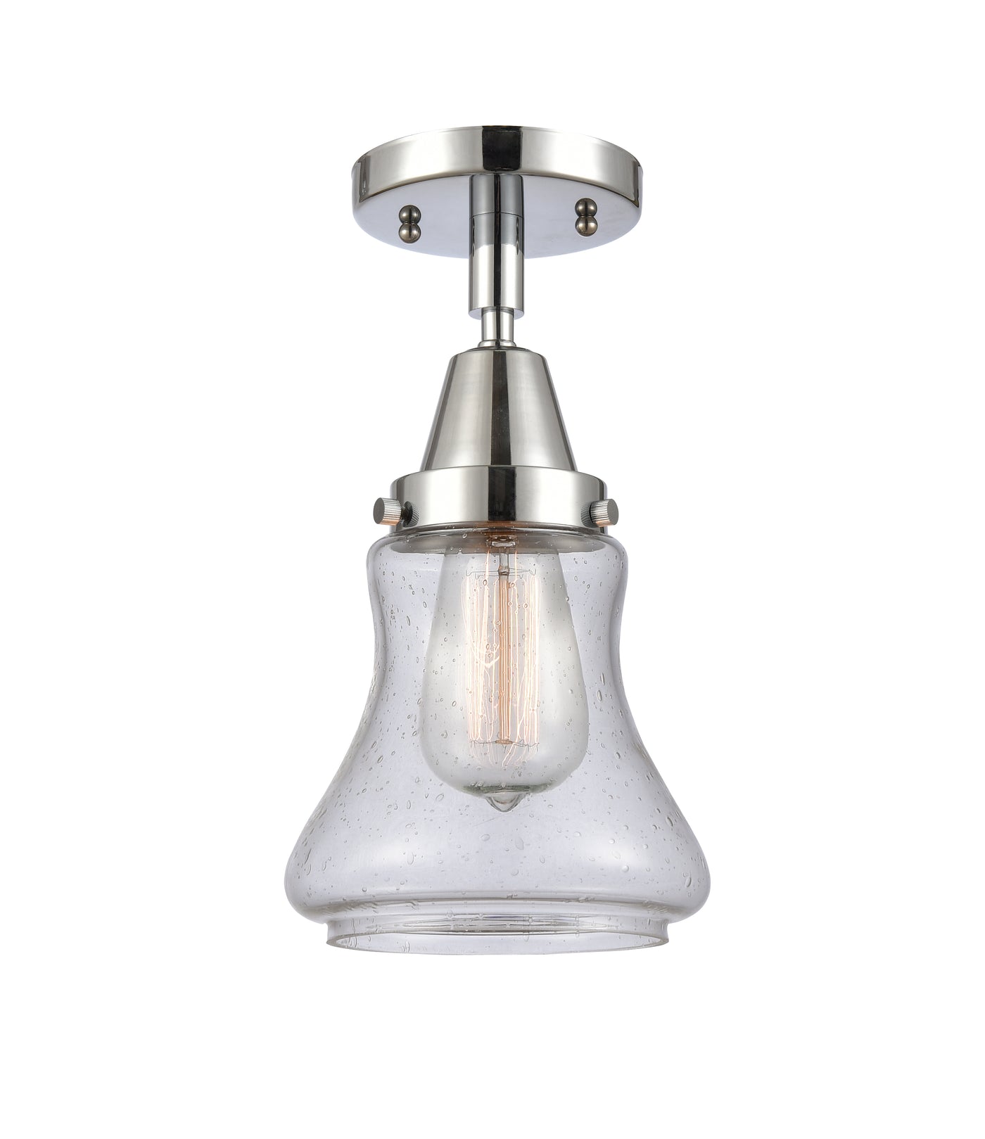 Caden Semi-Flush Mount Seedy Glass Nickel