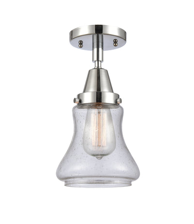 Caden Semi-Flush Mount Seedy Glass Nickel