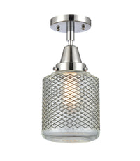 Caden Semi-Flush Mount Glass Nickel