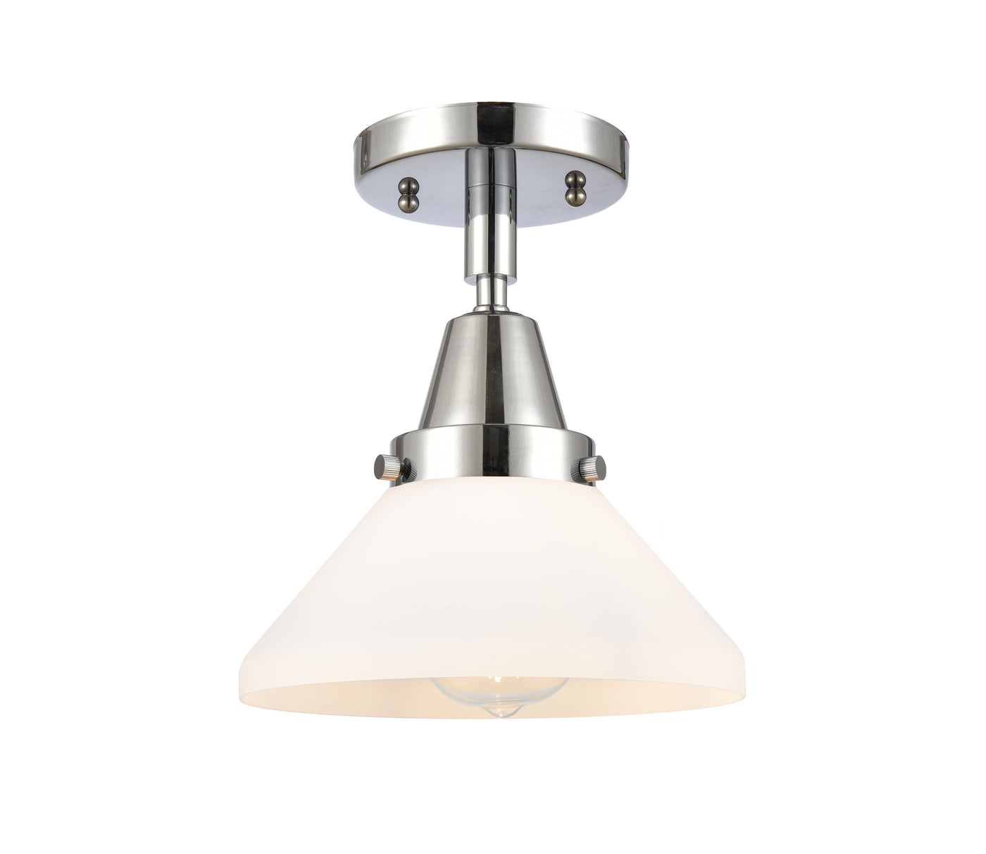 Caden Semi-Flush Mount Brushed Nickel Glass