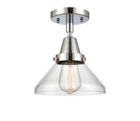 Caden Semi-Flush Mount Brushed Nickel Glass