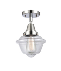 Caden Semi-Flush Mount Brushed Nickel Glass
