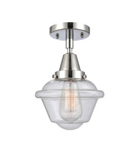 Caden Semi-Flush Mount Brushed Nickel Glass