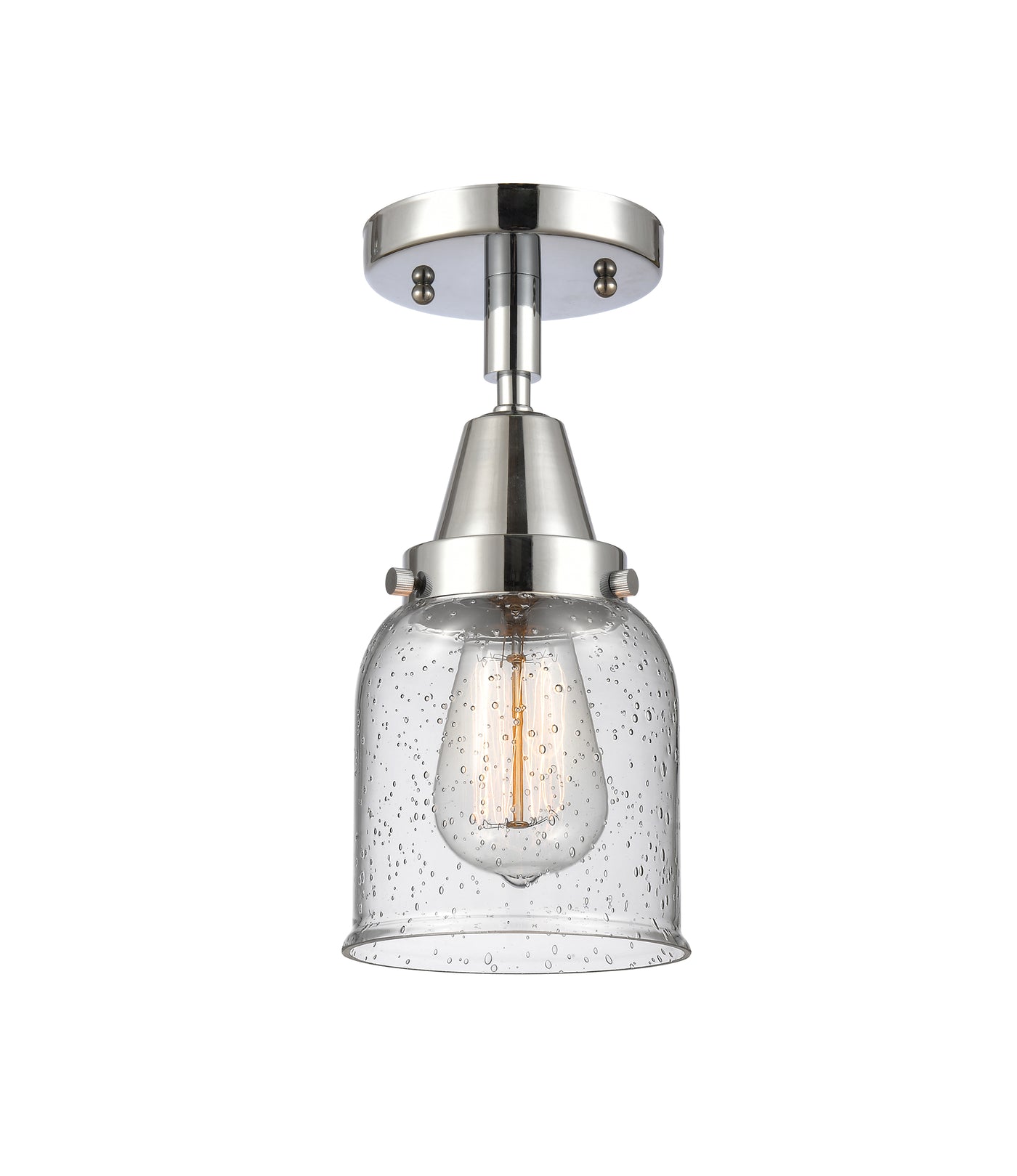 Caden Semi-Flush Mount Satin Nickel 12"