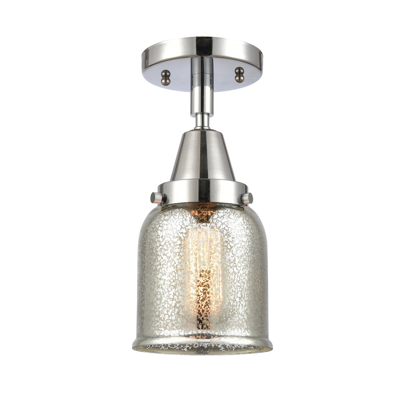 Caden Semi-Flush Mount Glass Steel Nickel