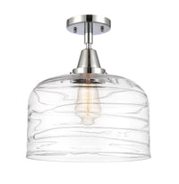 Caden Semi-Flush Mount Brushed Nickel Glass
