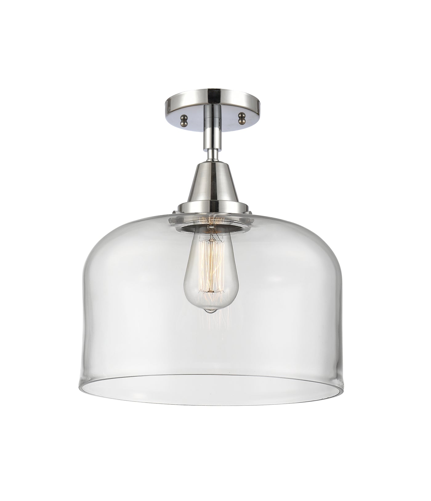 Caden Semi-Flush Mount Brushed Nickel Steel